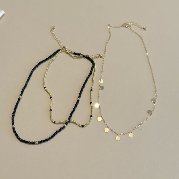 Black Layered Necklace #1586 - Picture 2 of 4